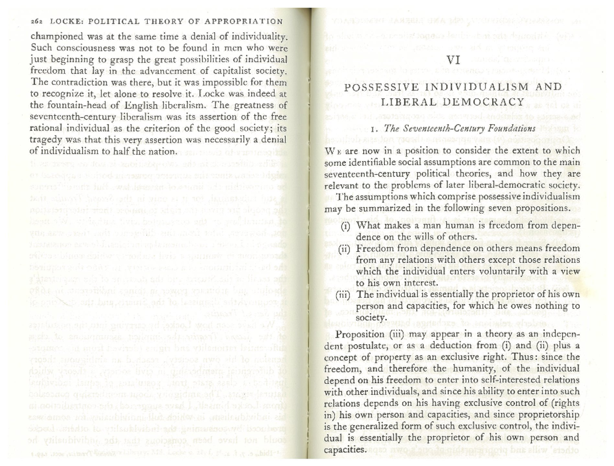 The Political Theory of Possessive Individualism - Classical Political ...