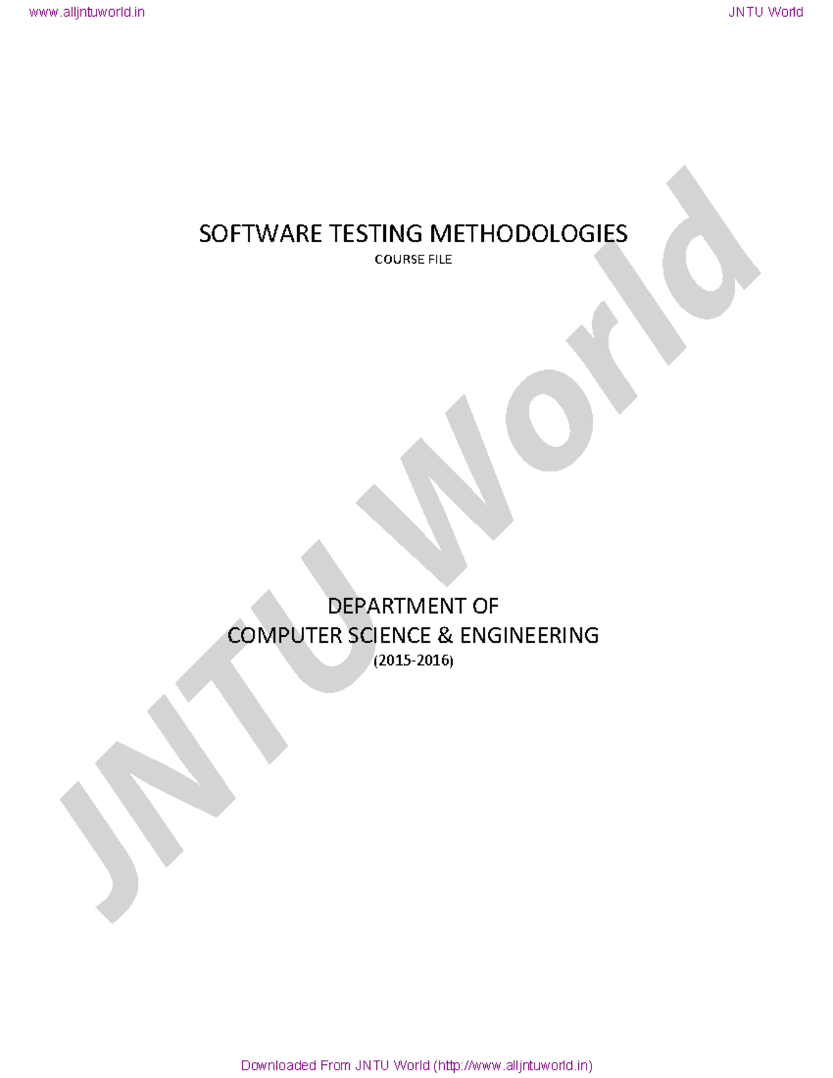 Software Testing Methodologies SOFTWARE TESTING METHODOLOGIES