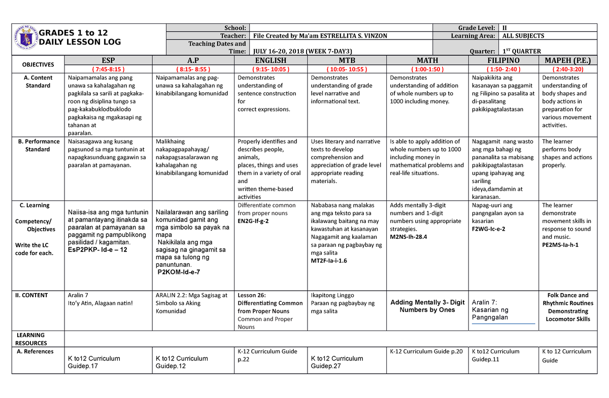 dll-all-subjects-2-q1-w7-d3-grades-1-to-12-daily-lesson-log-school