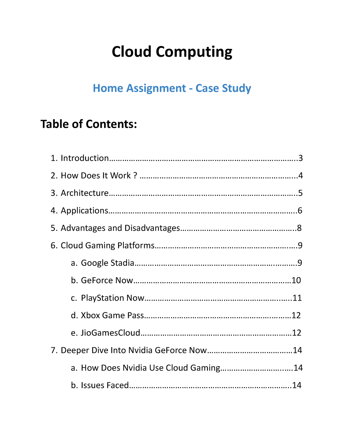 case study for cloud computing