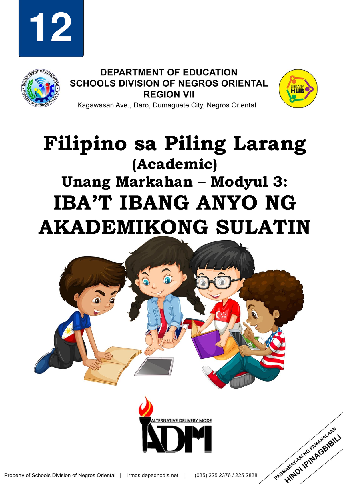 FIL12-LA-Q1-WK-3 FOR Student - 12 Filipino Sa Piling Larang (Academic ...