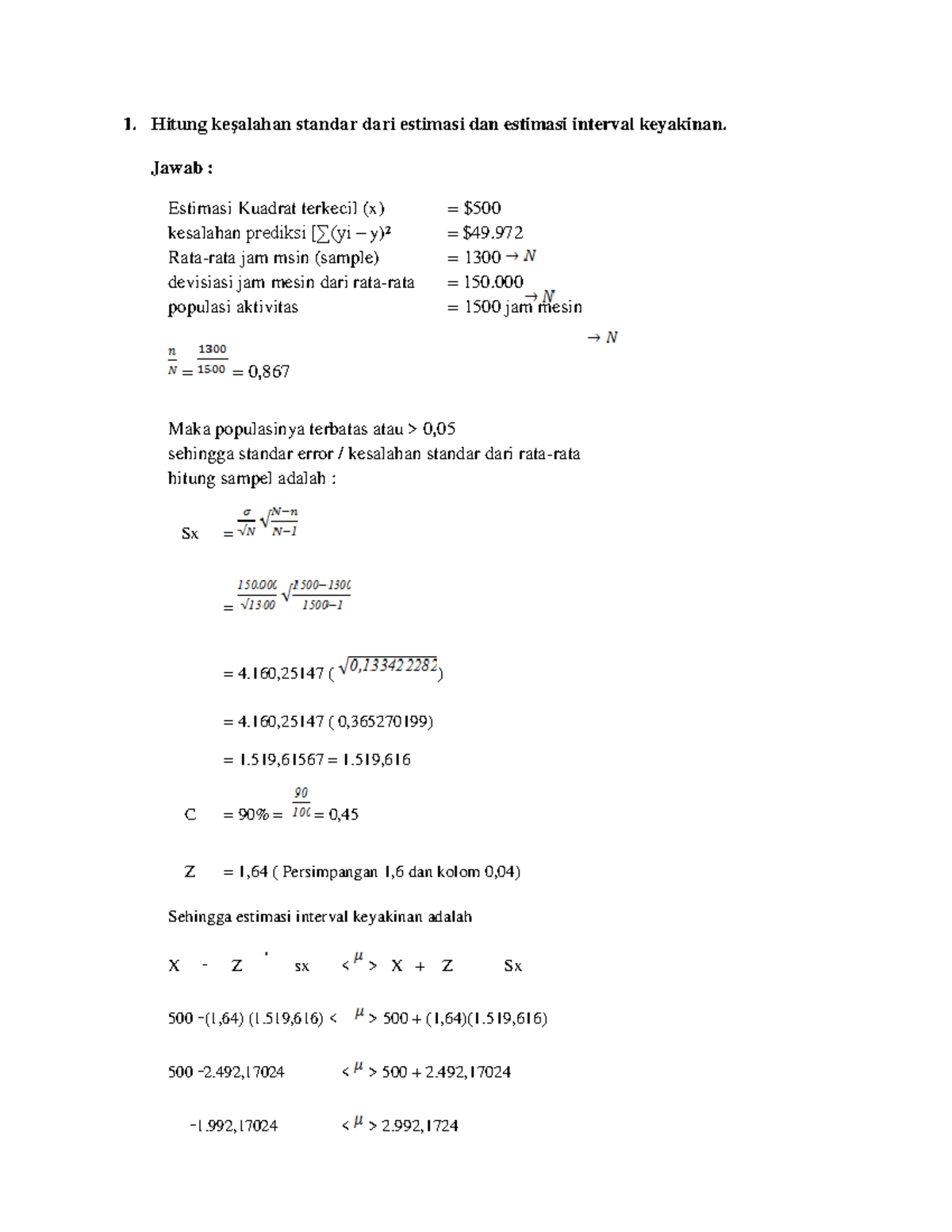 42-Estimasi Interval P80 - 1. Hitung Keşalahan Standar Dari Estimasi ...