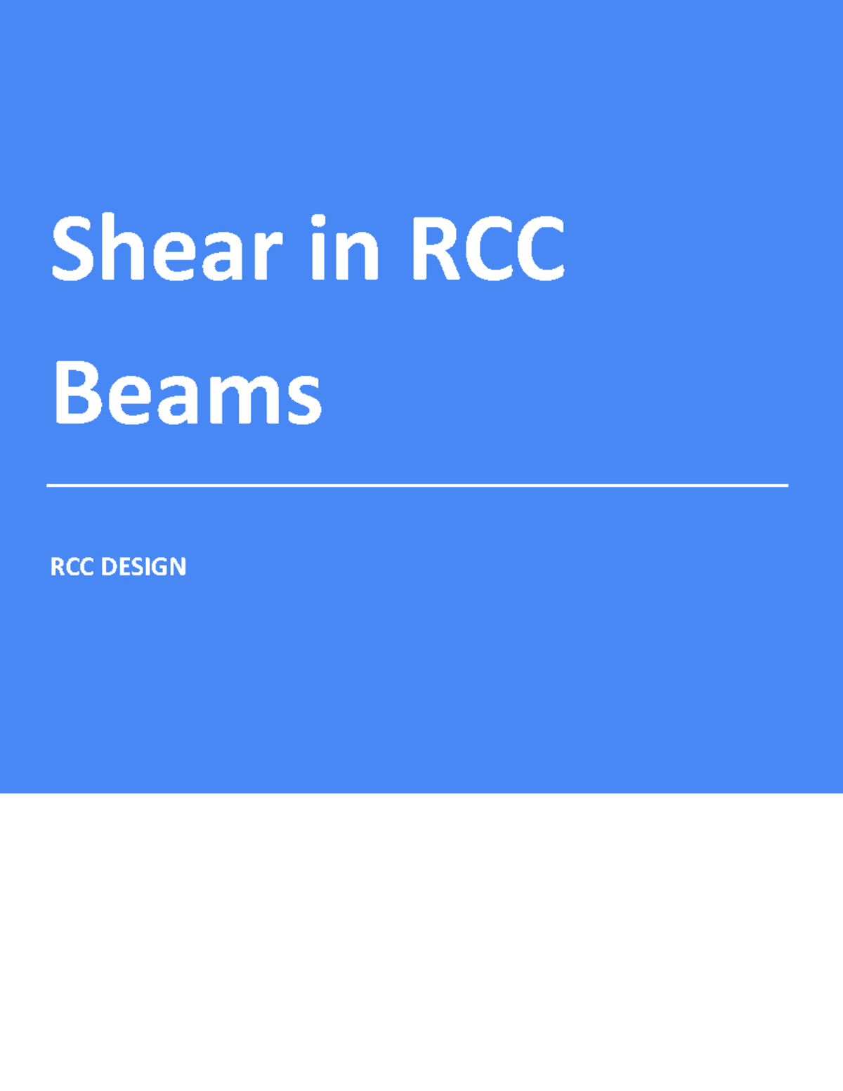 Shear in RCC Beams - Strength of prestressed concrete sections Types of ...