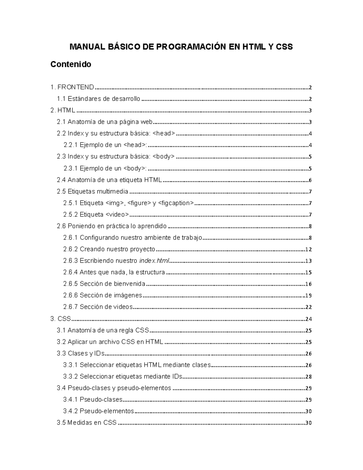 Manual HTML Y CSS - MANUAL BÁSICO DE PROGRAMACIÓN EN HTML Y CSS ...
