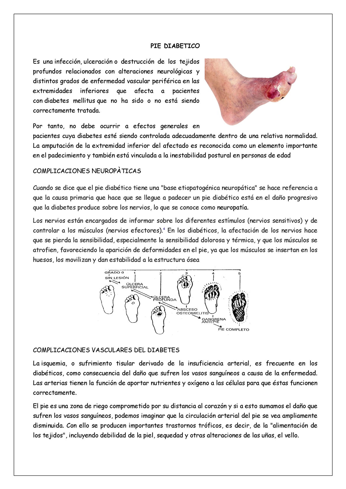 Pie Diabetico Hola Pie Diabetico Es Una Infecci N Ulceraci N O