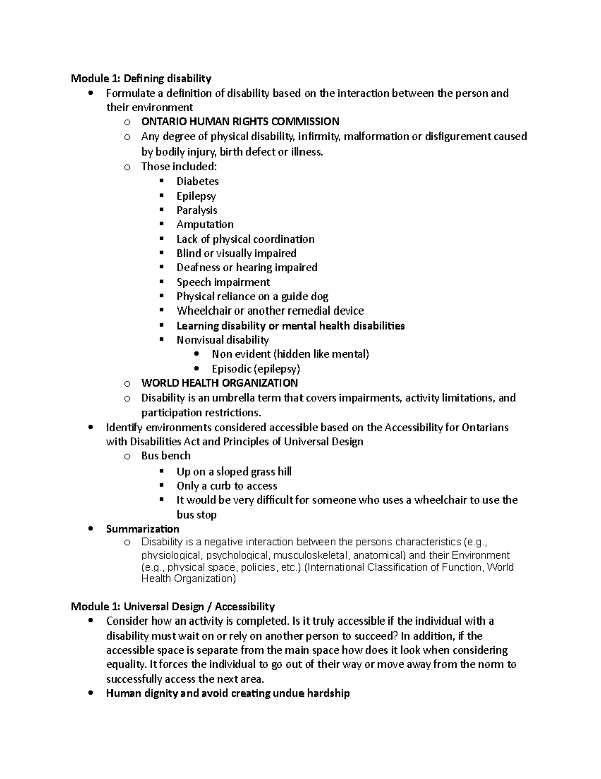 Module 1 - Defining disability - Module 1: Defining disability ...