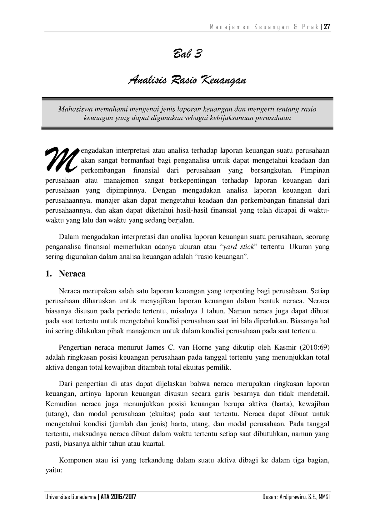 Bab 17 Interpretasi Analisis Laporan Keuangan Interpretasi Analisis ...