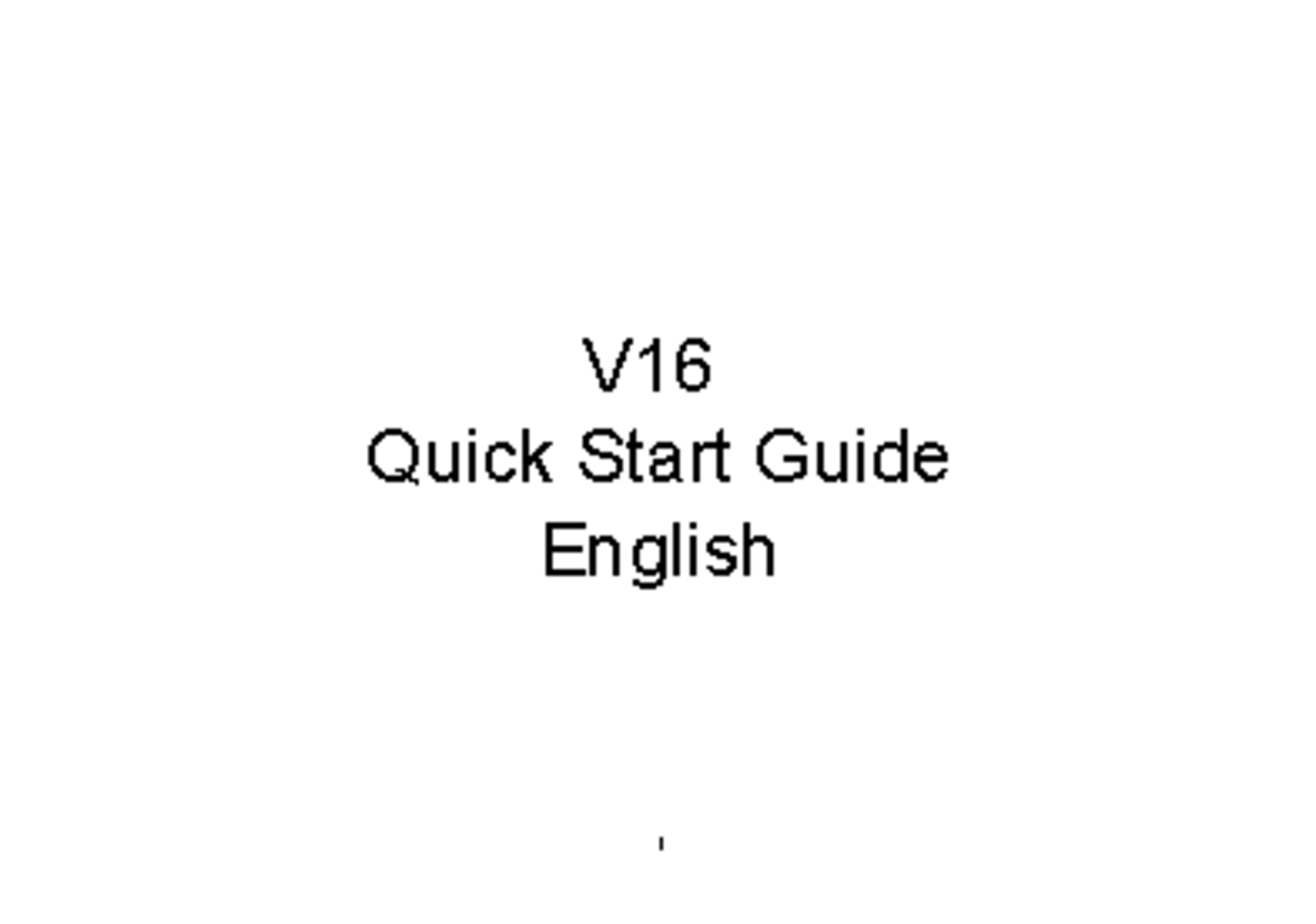 V16 Quick Start Guide - Bloosoms - V Quick Start Guide English SAFETY ...