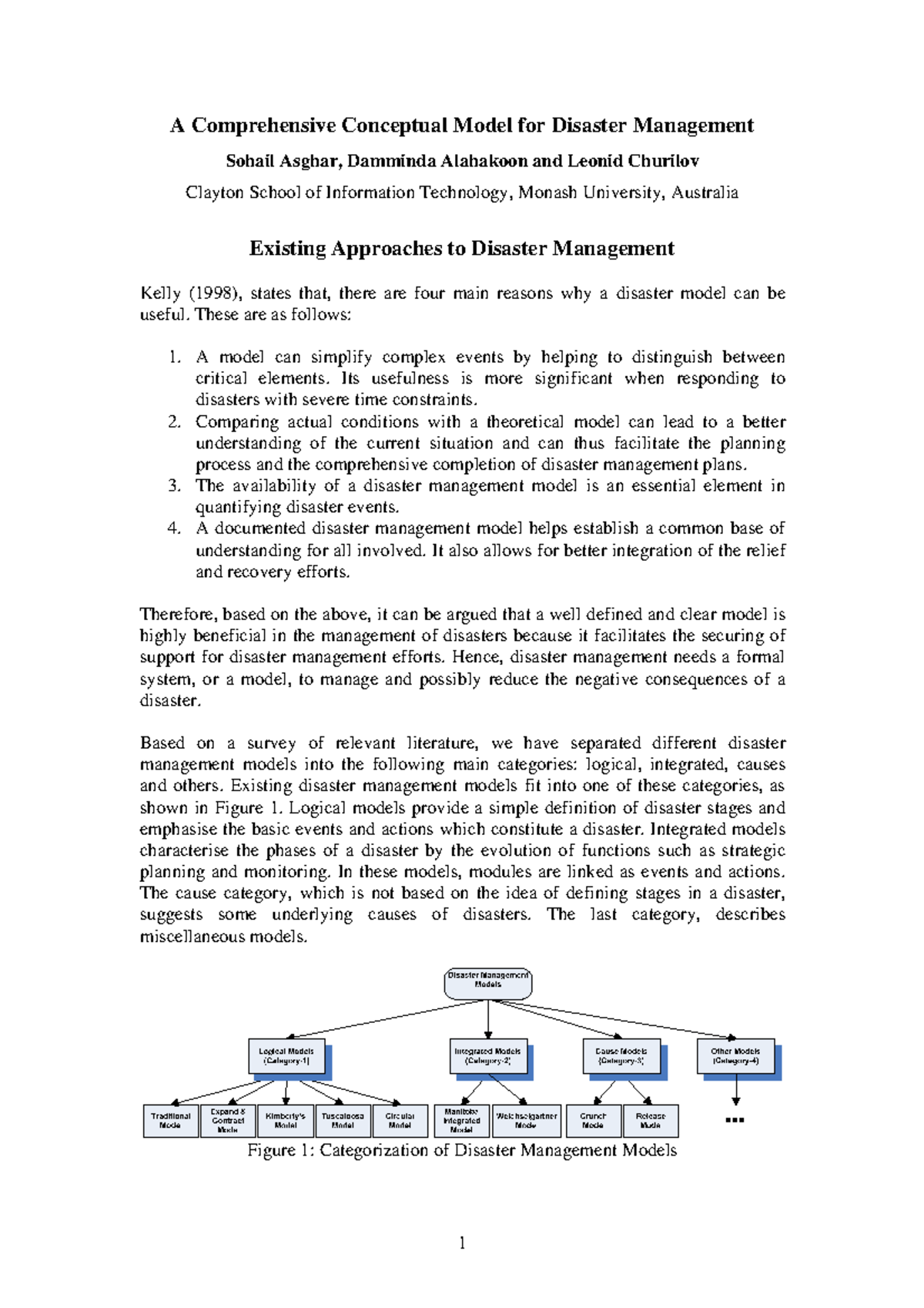 A Comprehensive Conceptual Model for Disaster Management - These are as ...