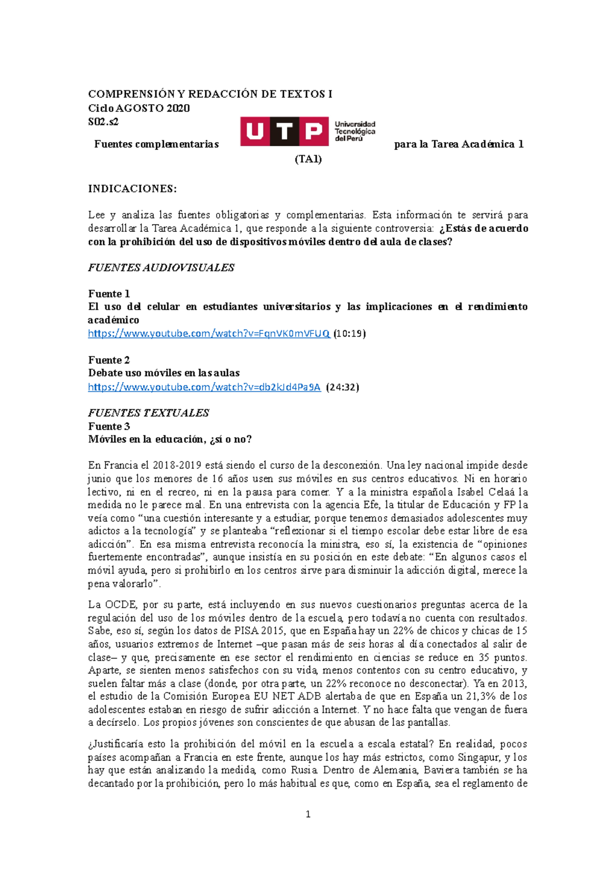 S02.s2- Fuentes Complementarias Para La TA1- Agosto 2020 - COMPRENSIÓN ...