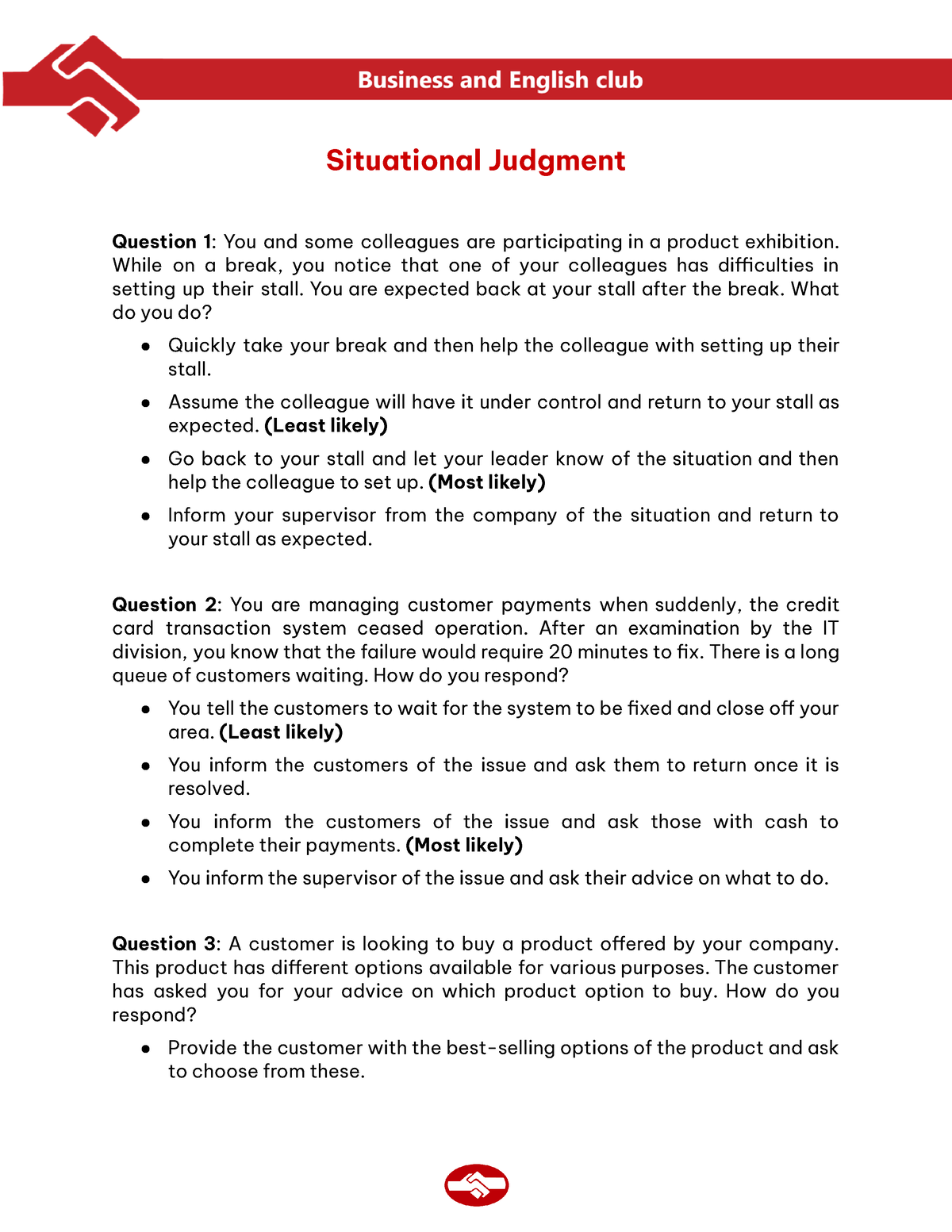 3 Situational Judgement Test Situational Judgment Question 1 You   Thumb 1200 1553 