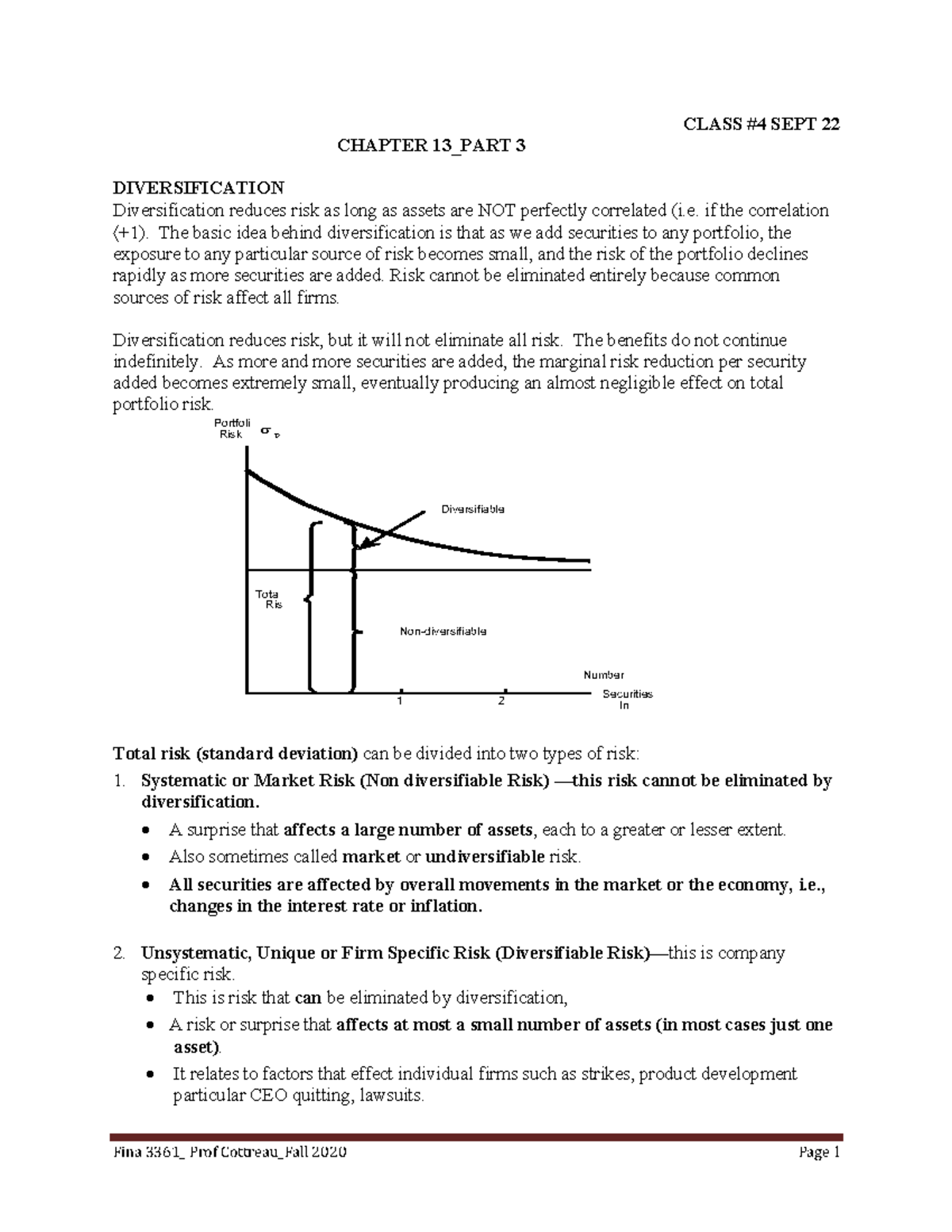 Class 4 Ch 13 Notes Part 3 No Solutions Fina 3361 Prof Cottreau 