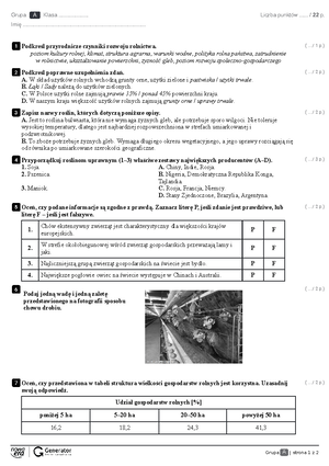 Test geo - procesy egzogeniczne - WIETRZENIE FIZYCZNEWIETRZENIE