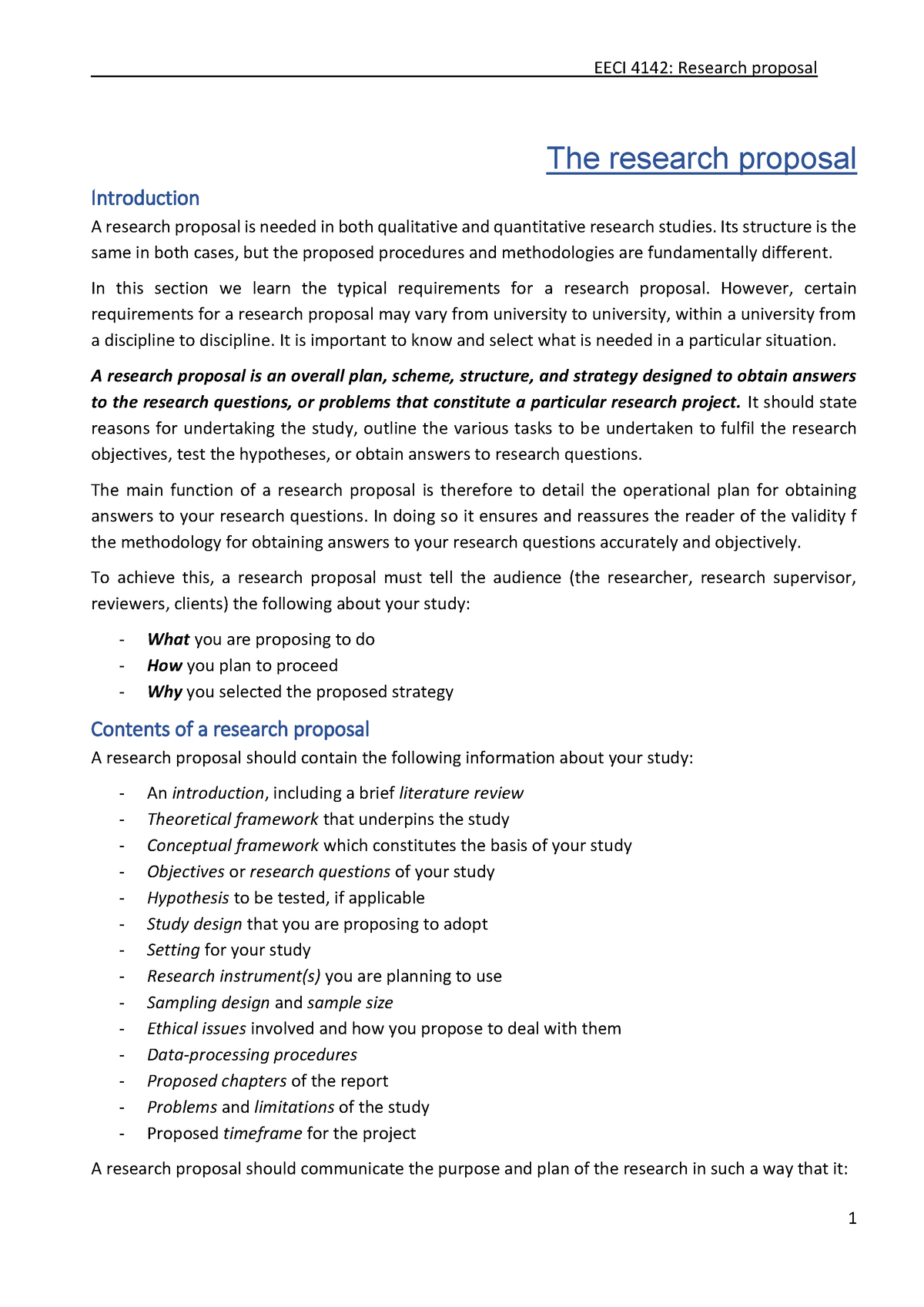 research methods research proposal