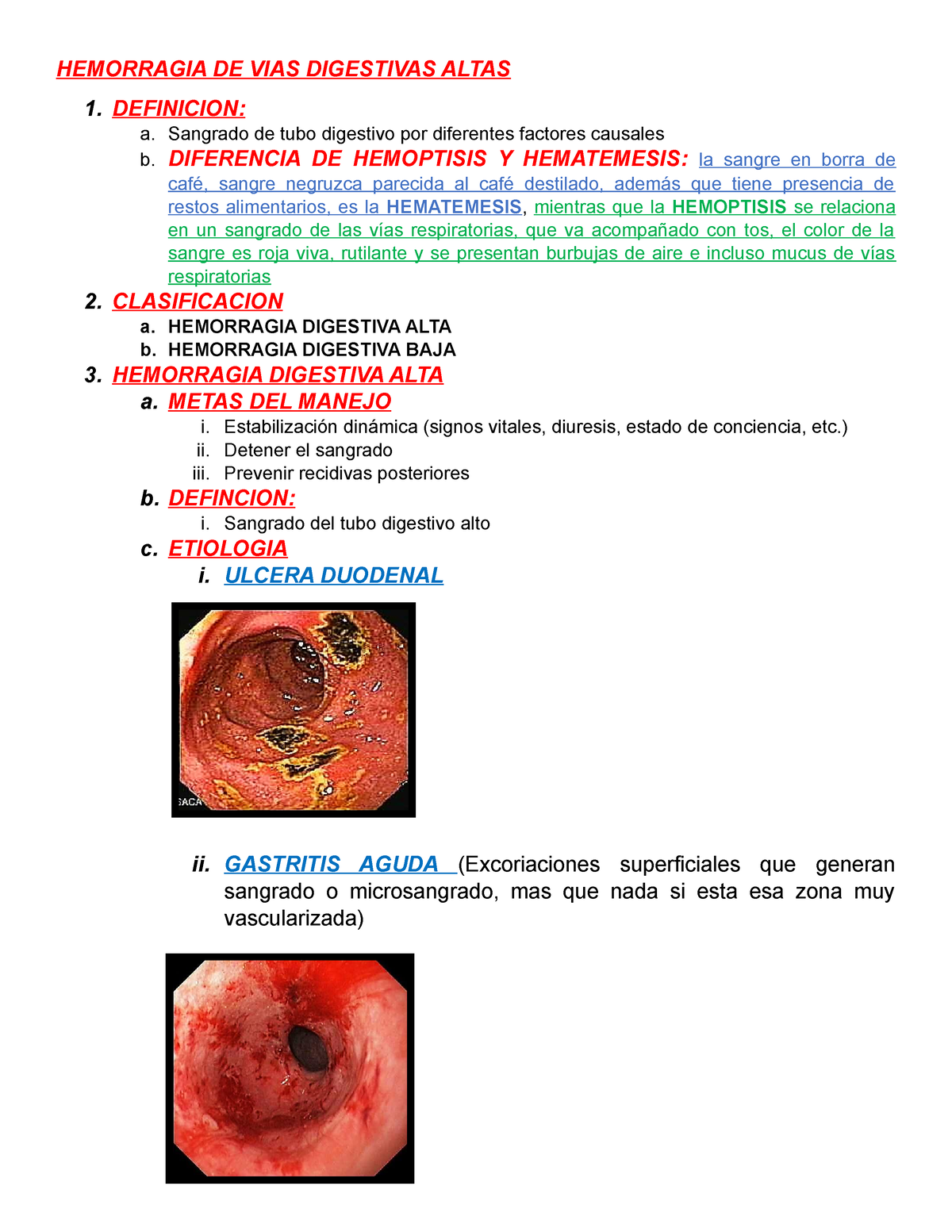 Hemorragia DE VIAS Digestivas Altas - Medicina Interna II-gastroenterol ...