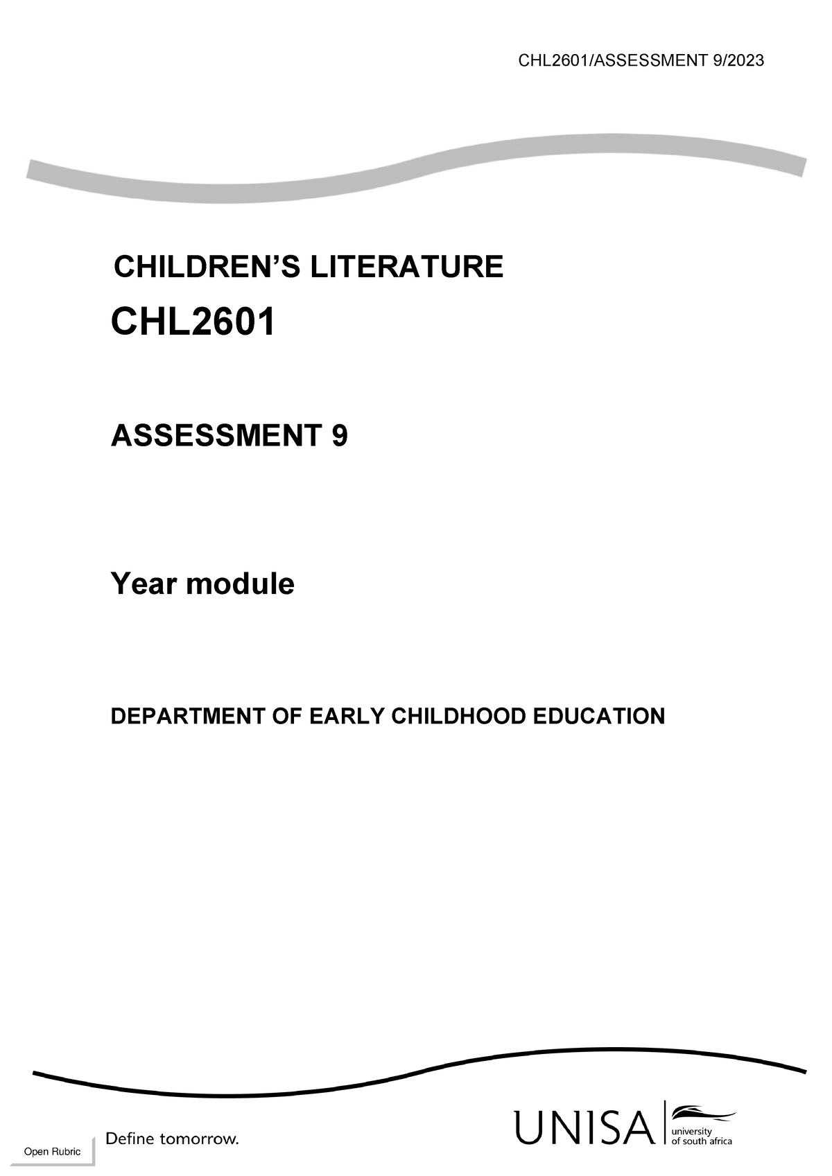 chl2601 assignment 9 2023