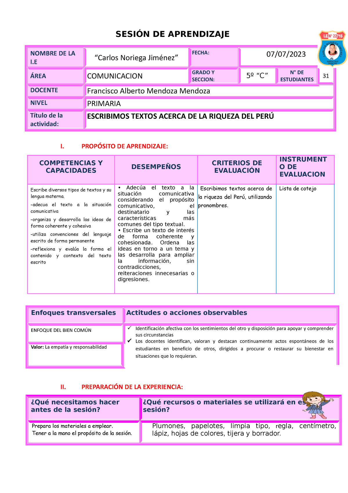 Sesion 07 Julio COM Escrib Riqueza RNP - Desarrollo Personal - UNICA ...