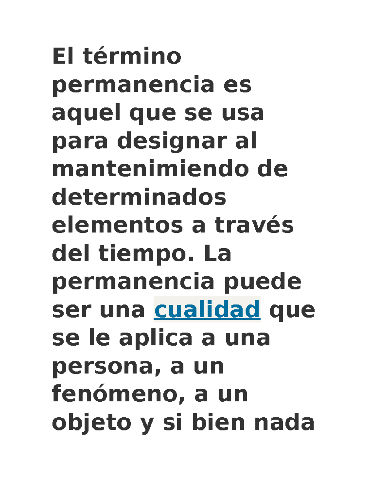 Derecho - El término permanencia es aquel que se usa para designar al ...