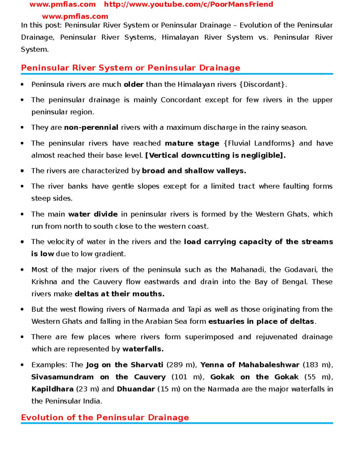 15.IG.Him vs Pen Rivers - pmfias In this post: Peninsular River System ...