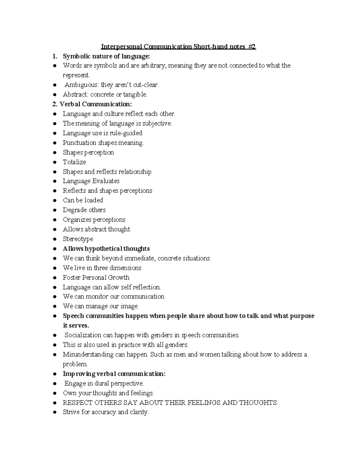 Interpersonal Communication - Ambiguous: they aren’t cut-clear ...