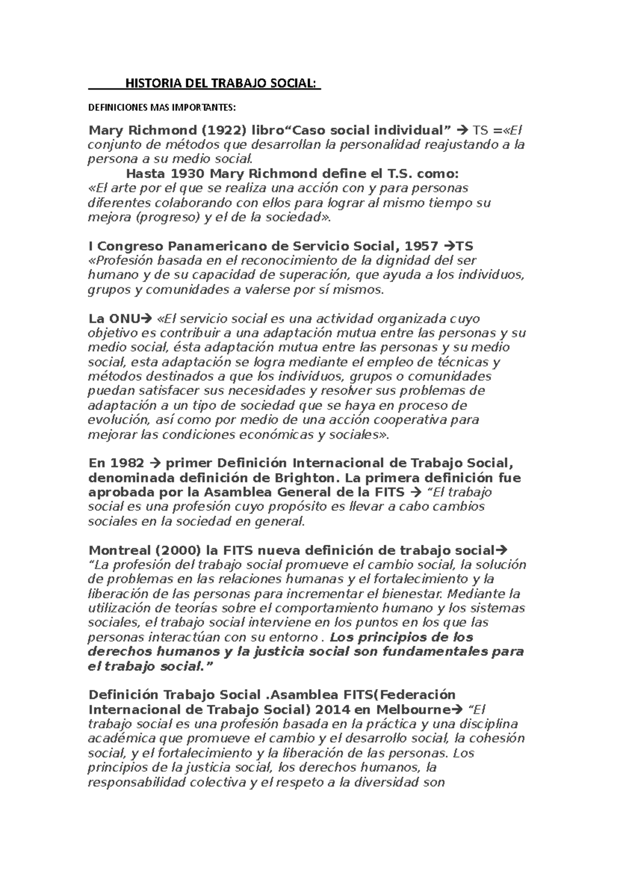 Historia Del Trabajo Social Historia Del Trabajo Social Definiciones Mas Importantes Mary 2312