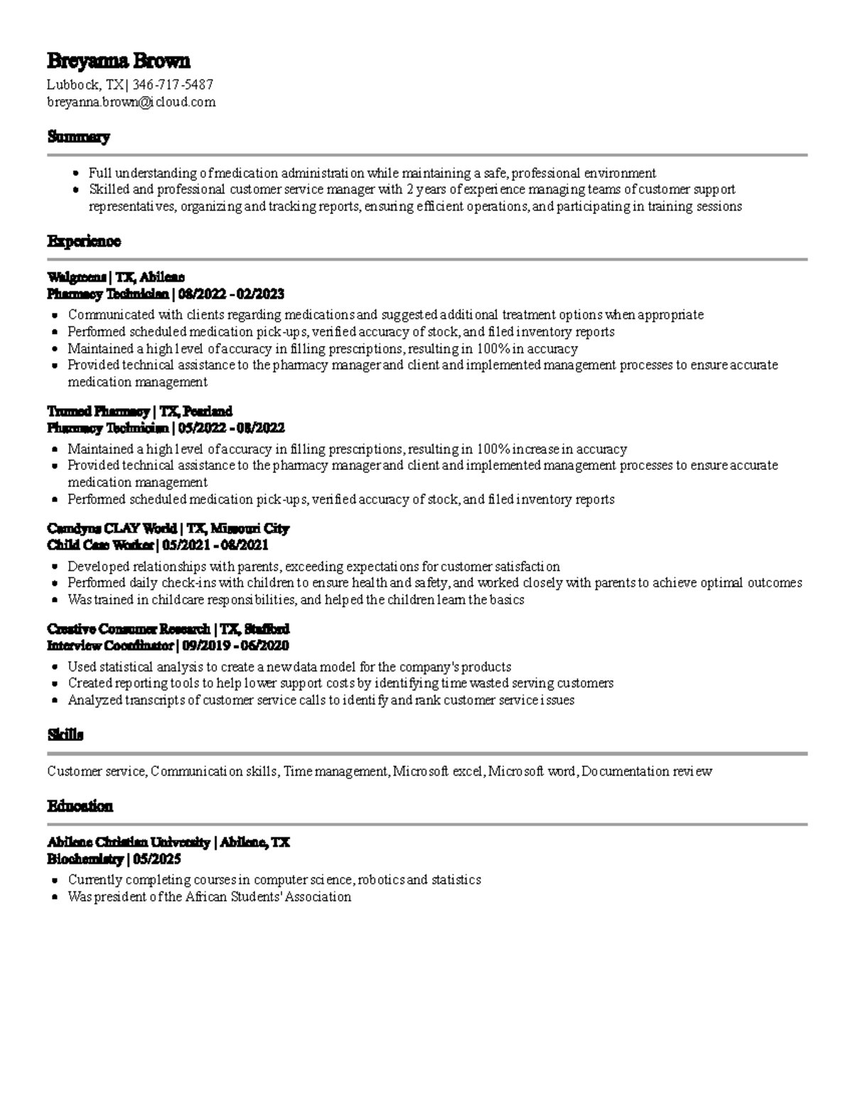 Resume bb - Summary Administrative Office Procedures I - Summary Full ...