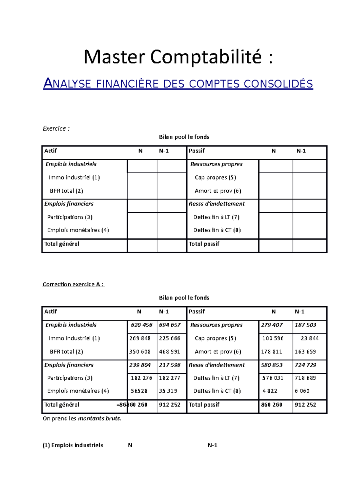 Master Comptabilité - Master Comptabilité : ANALYSE FINANCIÈRE DES ...