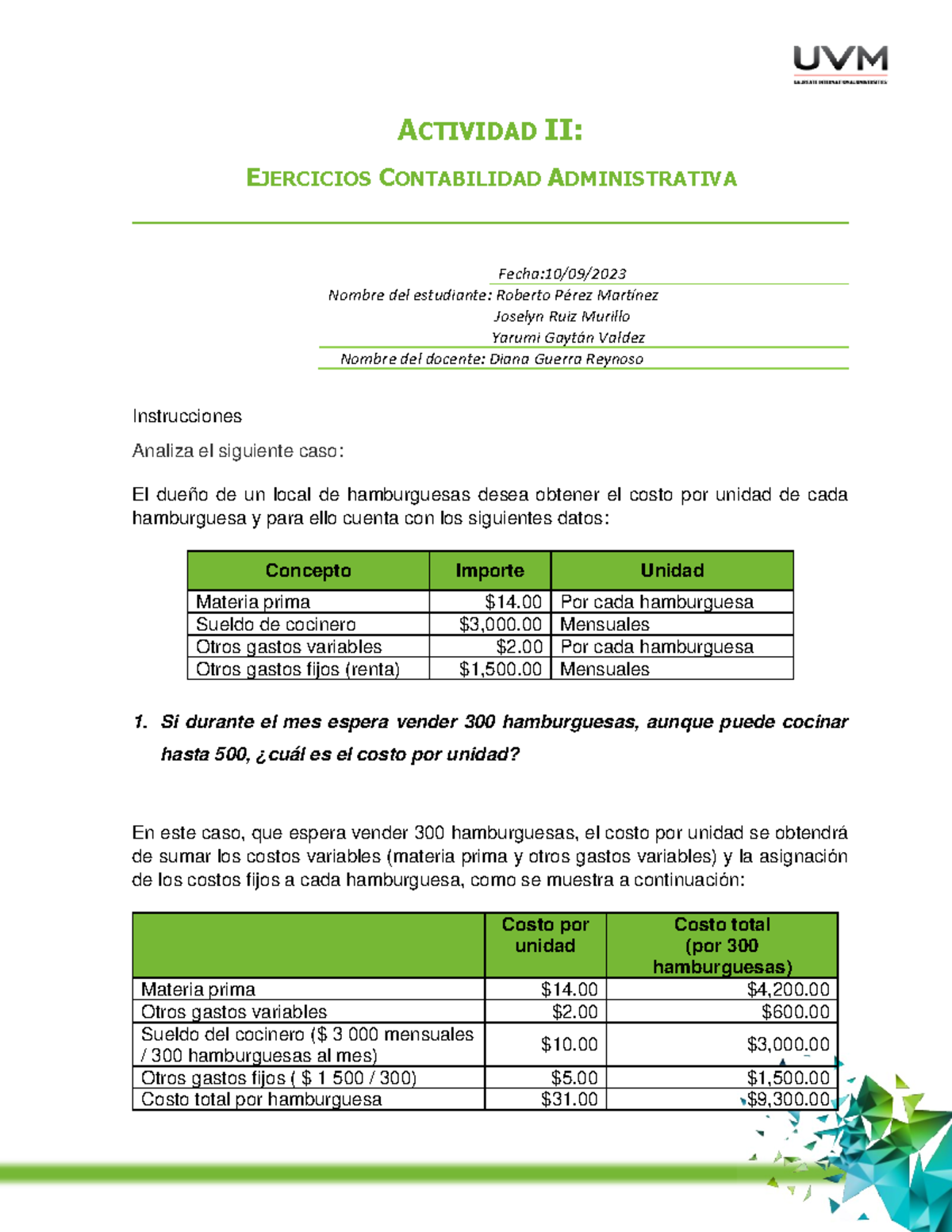 Actividad 2 Blackboard Actividad Ii Ejercicios Contabilidad