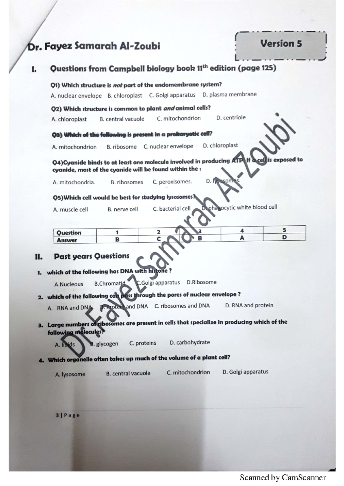 Chapter 7 - Biology Test Bank - Studocu