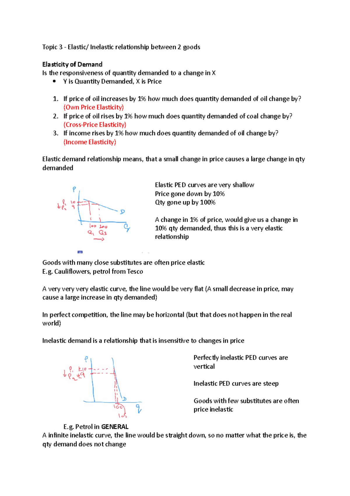 Topic 3 Elastic Inelastic Relationship - Topic 3 - Elastic/ Inelastic ...