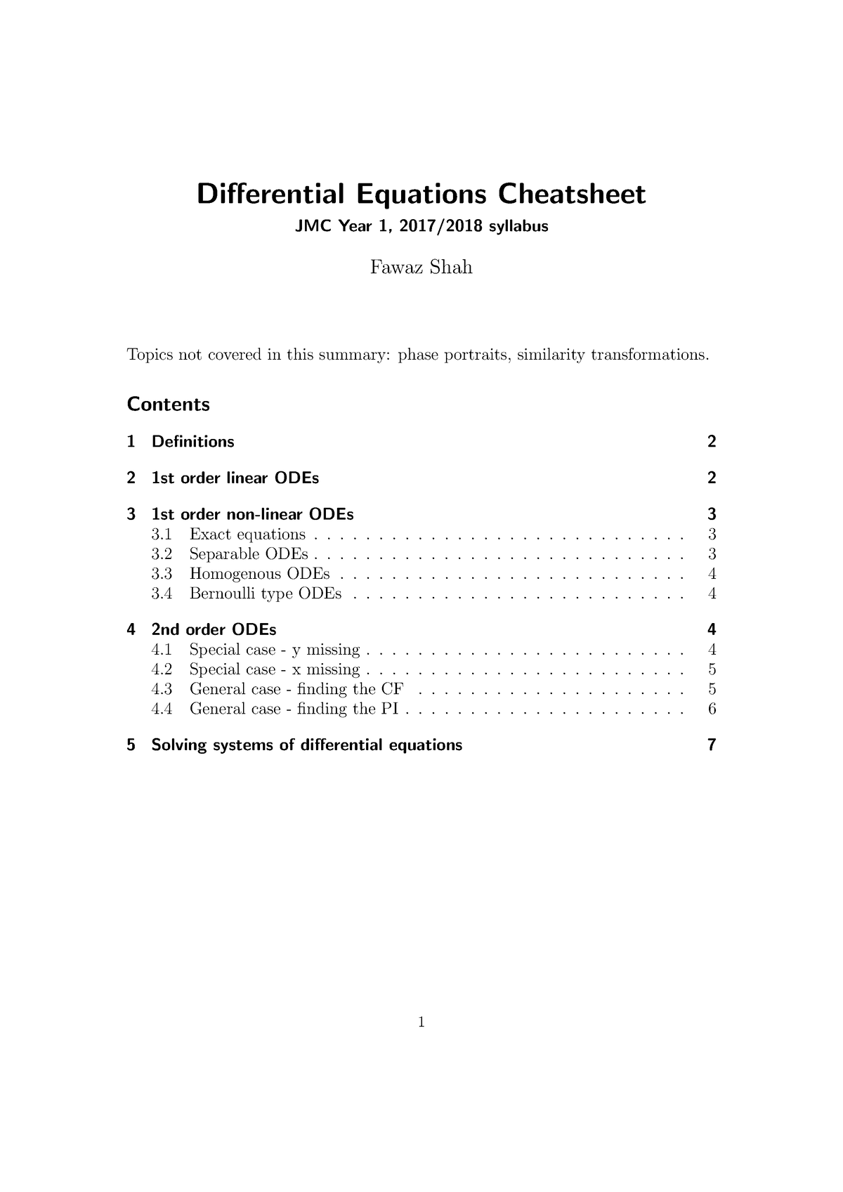 Differential-equations-cheatsheet - Differential Equations Cheatsheet ...