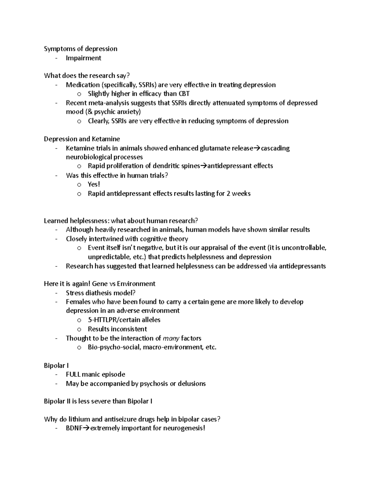 Abnormal Psych Chap 7 - Chapter 7 Is About Depression And Its Symptoms ...