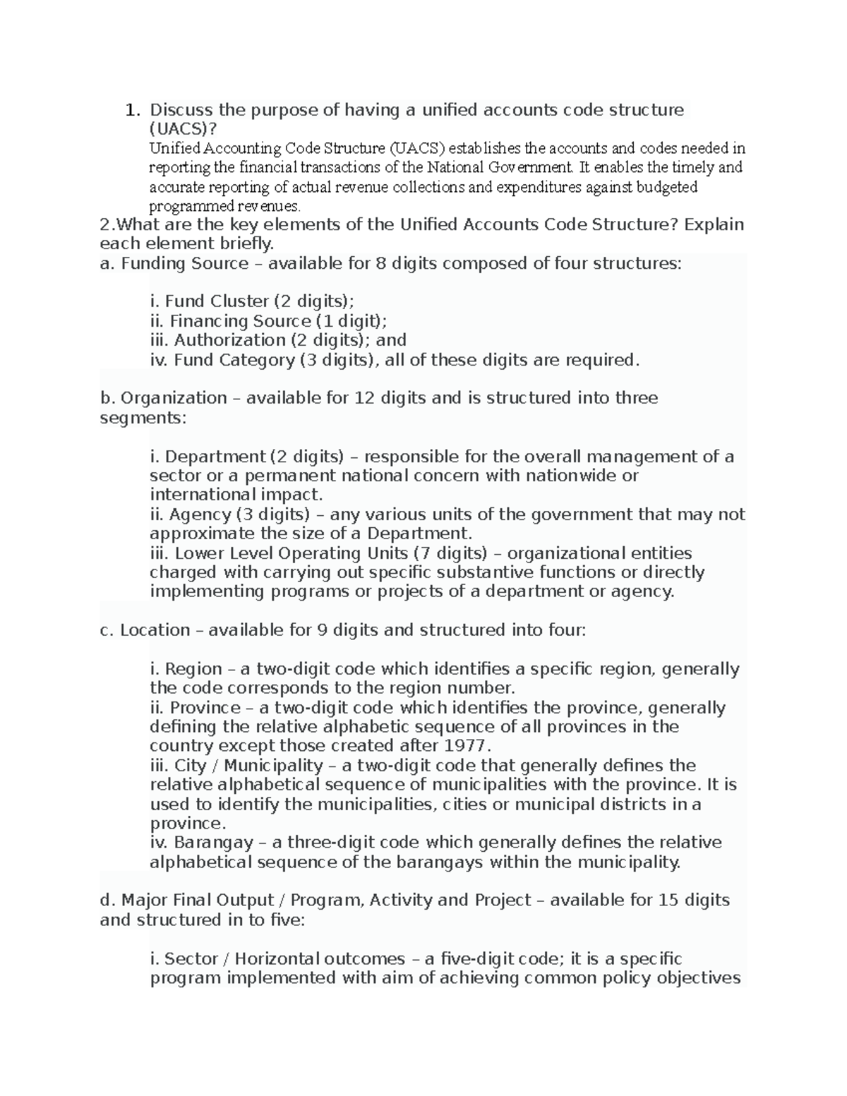 Forum 1 government accounting Discuss the purpose of having a unified