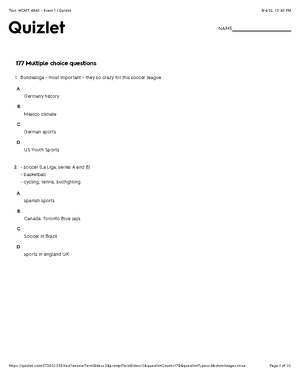 Test Mgmt 4943 Exam 1 Quizlet Mgmt 4263 Organizational Change Studocu