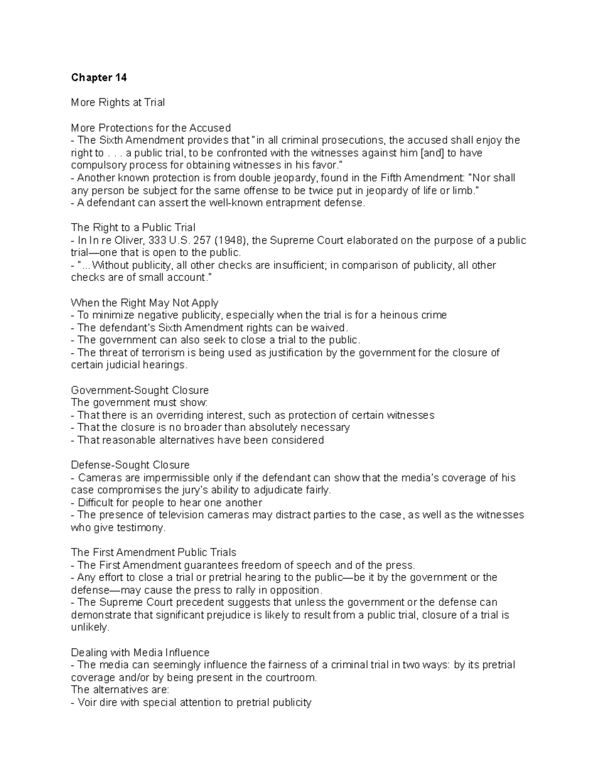 Chapter 14 - lecture notes for prof Michael Losavio - Chapter 14 More ...
