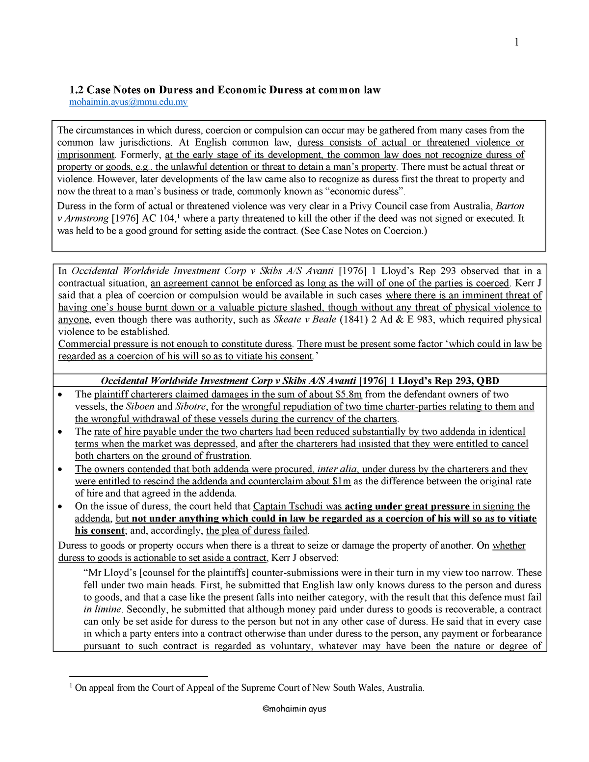 1-2-case-notes-on-duress-eco-duress-at-common-law-1-case-notes-on