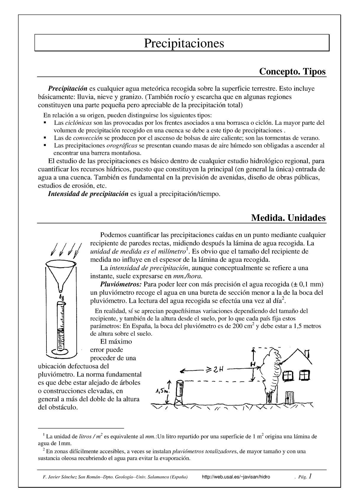 Precipitaciones - Precipitaciones Concepto. Tipos Precipitación Es ...