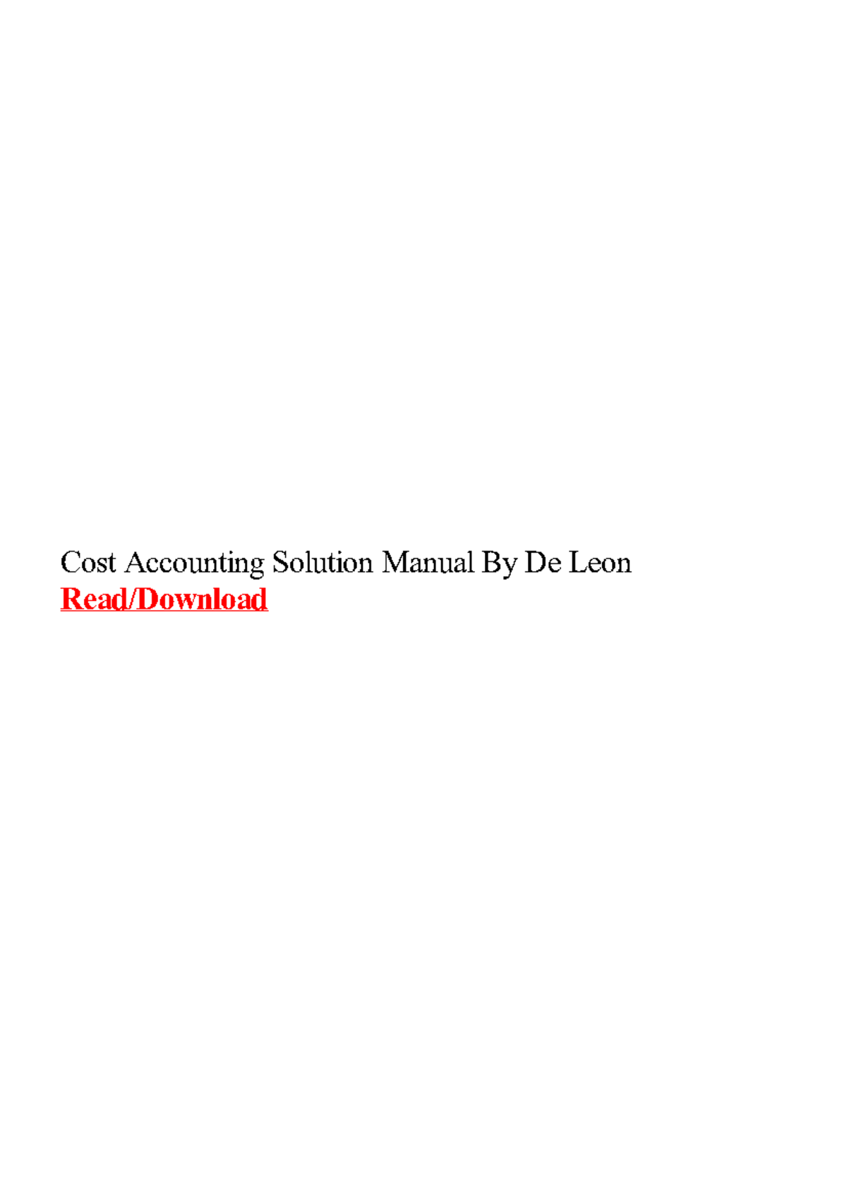 Pdfmergerfreecom cost accounting solution manual by de leon ...