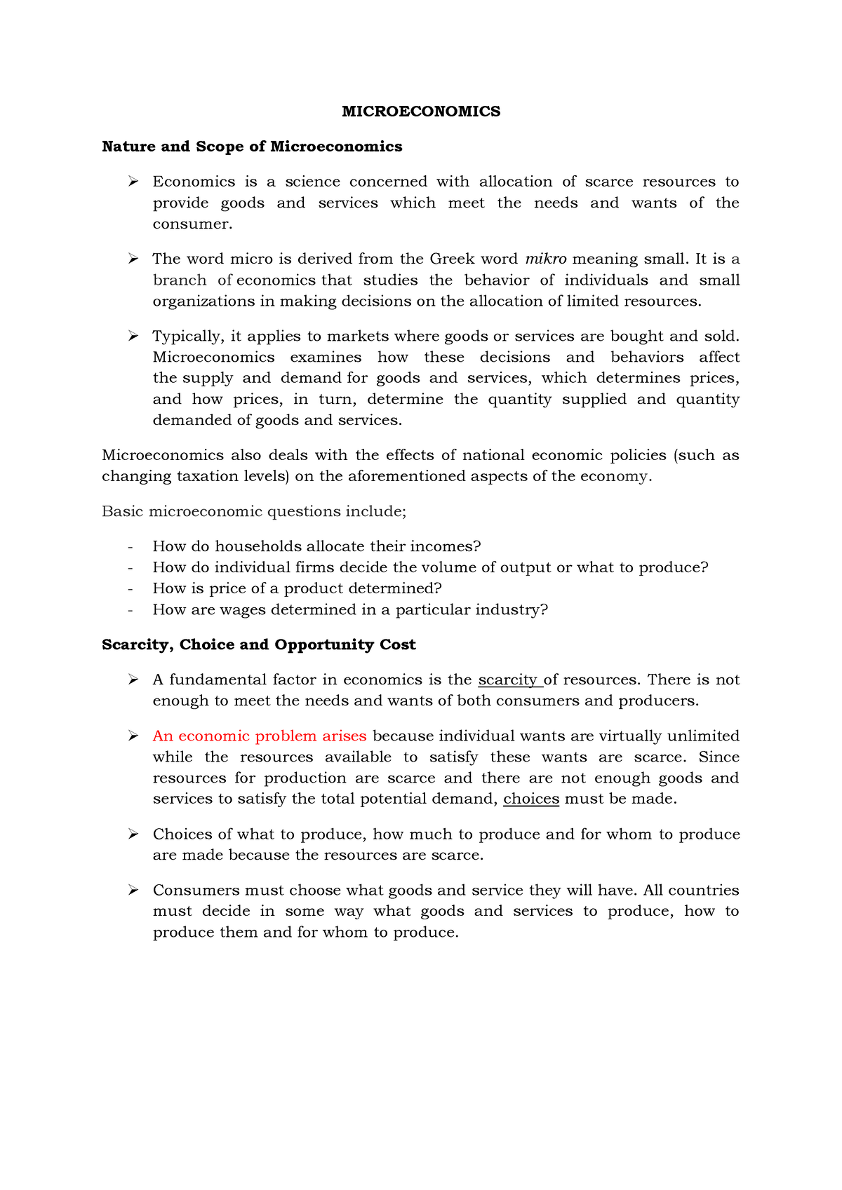 lesson-1-morning-microeconomics-nature-and-scope-of-microeconomics