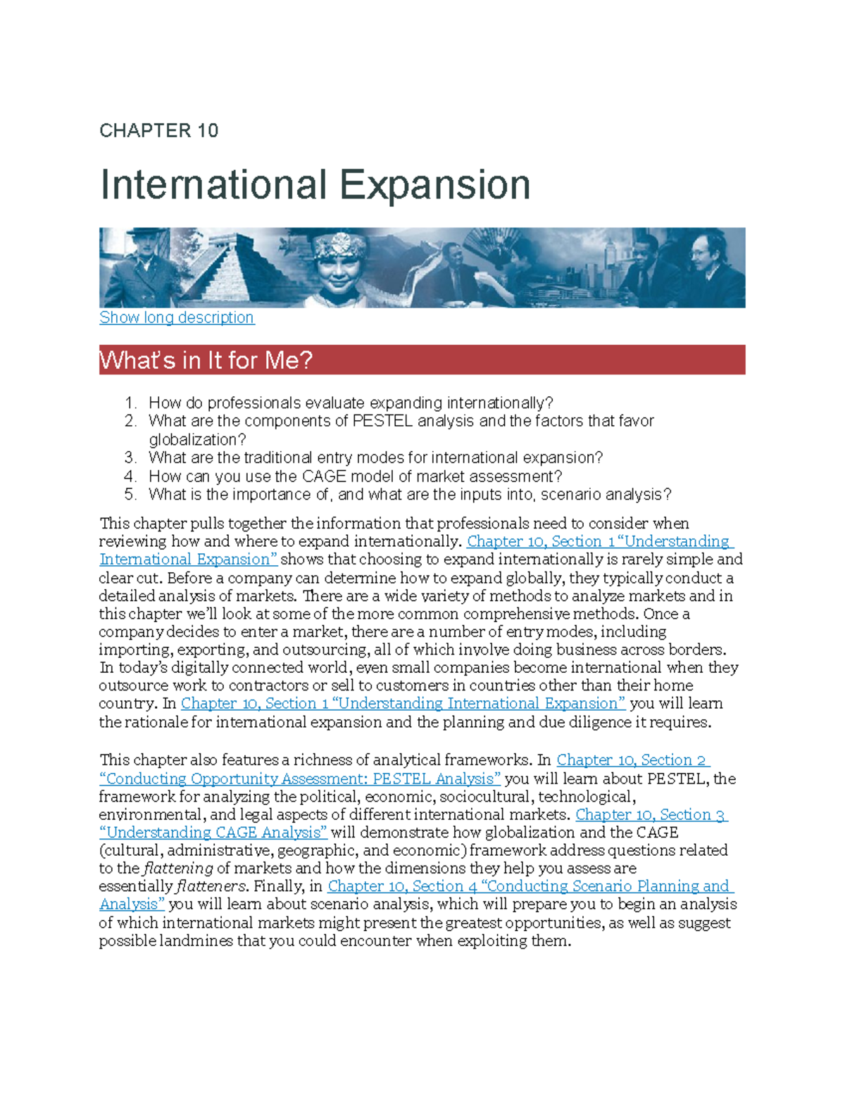 10.0 International Expansion CHAPTER 10 International Expansion Show