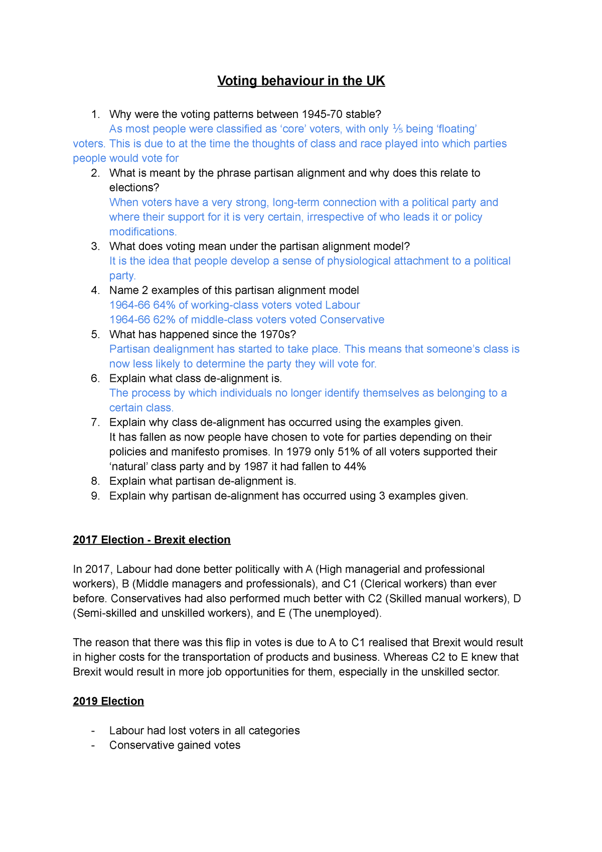 Voting Behaviour In The UK - This Is Due To At The Time The Thoughts Of ...