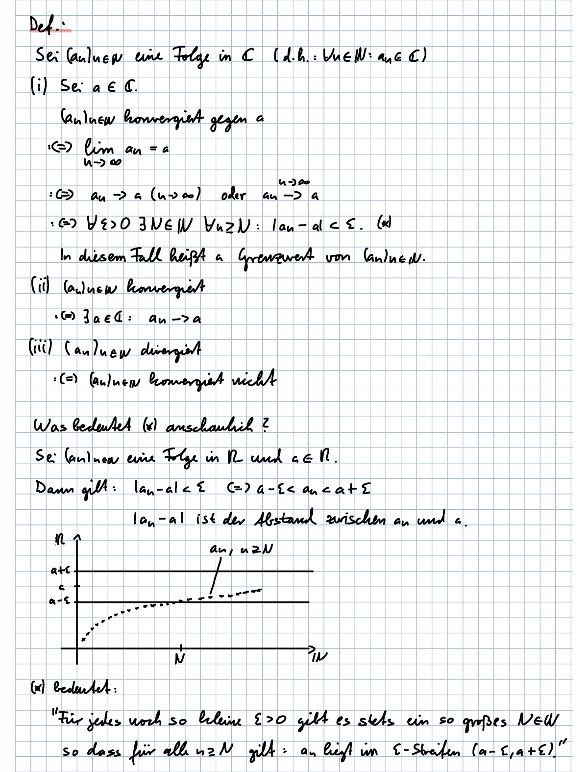 Grenzwerte Von Folgen Definitionen Und Sätze - Analysis I - Studocu