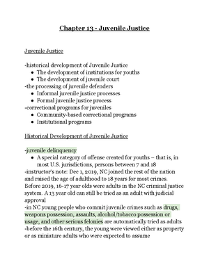 Chapter 1 - CRJC 200 - CRJC 200- Introduction to Criminal Justice Notes ...