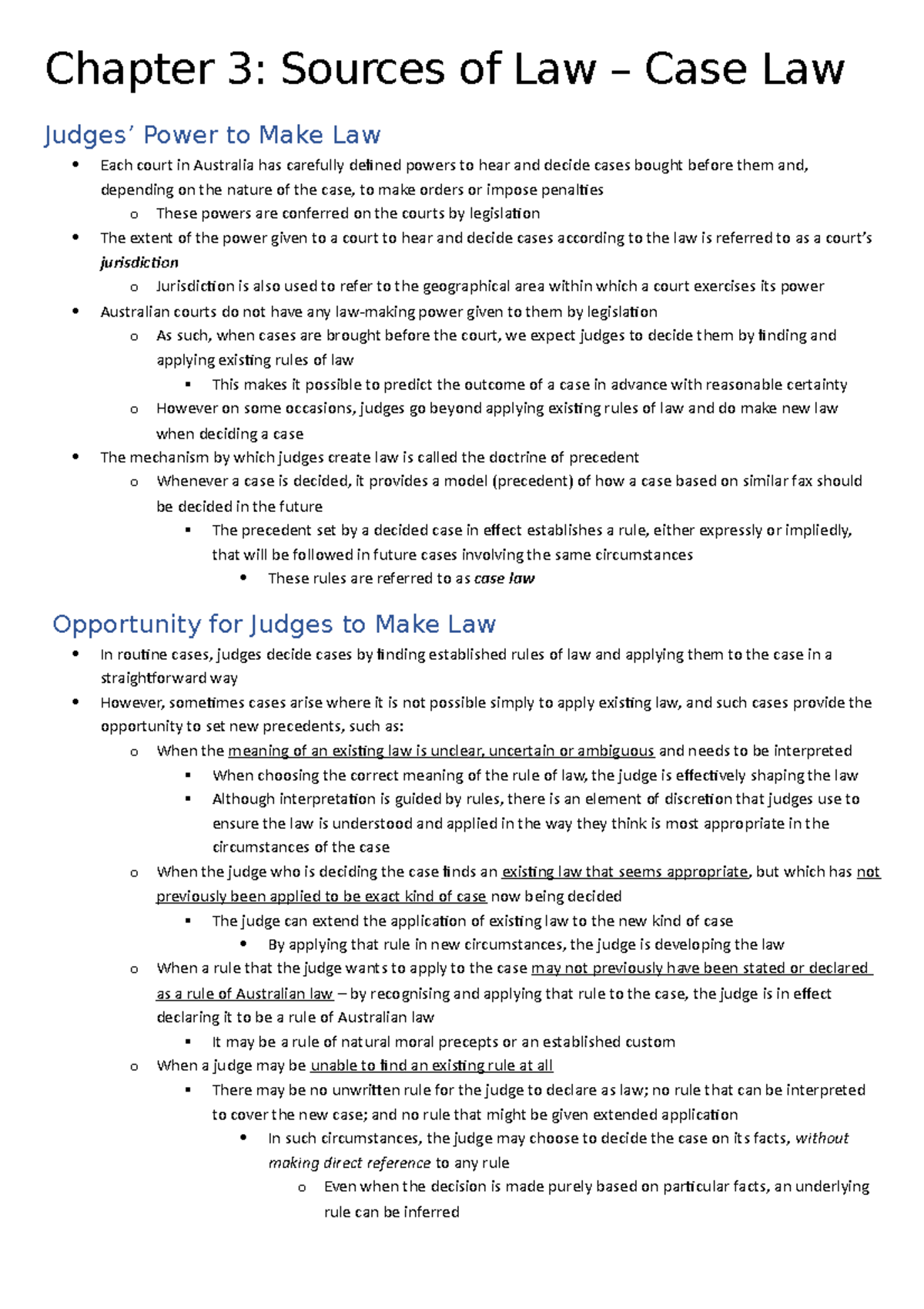 Chapter 3 Sources Of Law Case Law Chapter 3 Sources Of Law Case