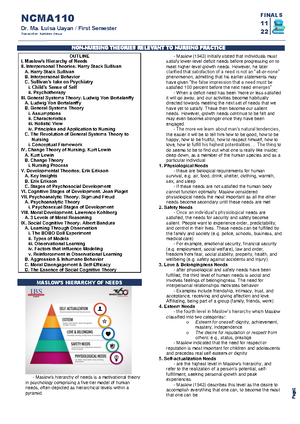 NCM 114 Care for Older Adults Module 7 - NCM 114 (Geriatrics) – Lecture ...