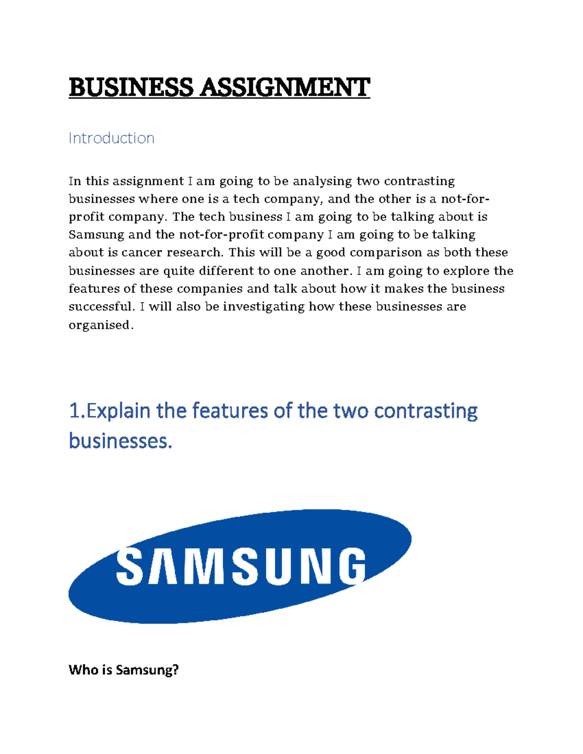 jjjgbrgrgrgrgrgrgrg - BUSINESS ASSIGNMENT Introduction In this ...