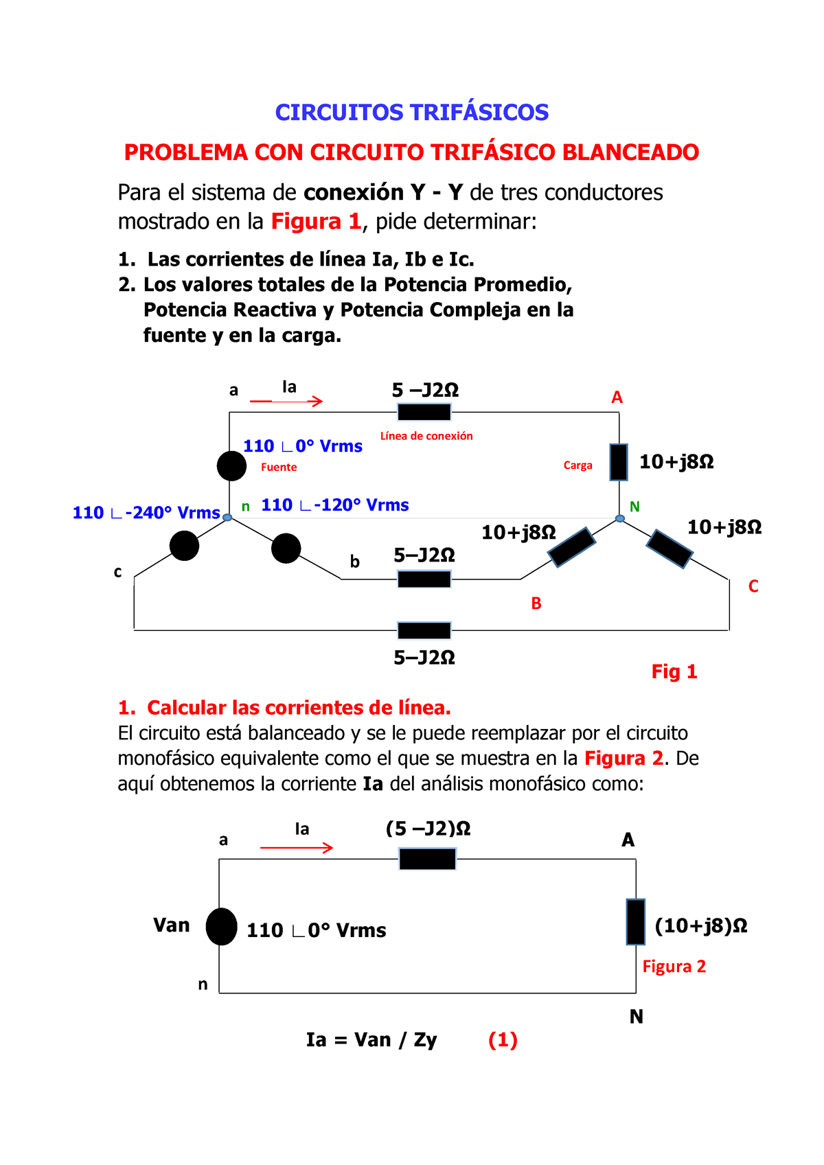 4. PAL - Potencia Trifasica En Y - CIRCUITOS TRIFÁSICOS PROBLEMA CON ...