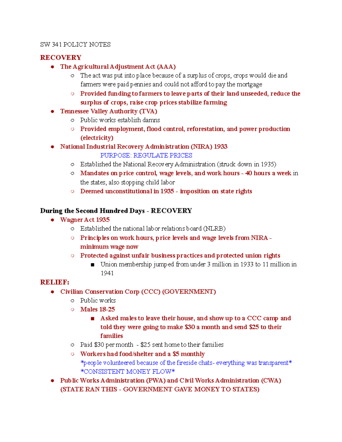 SW 341 - This course is taught by Dr. B. This course students learn ...
