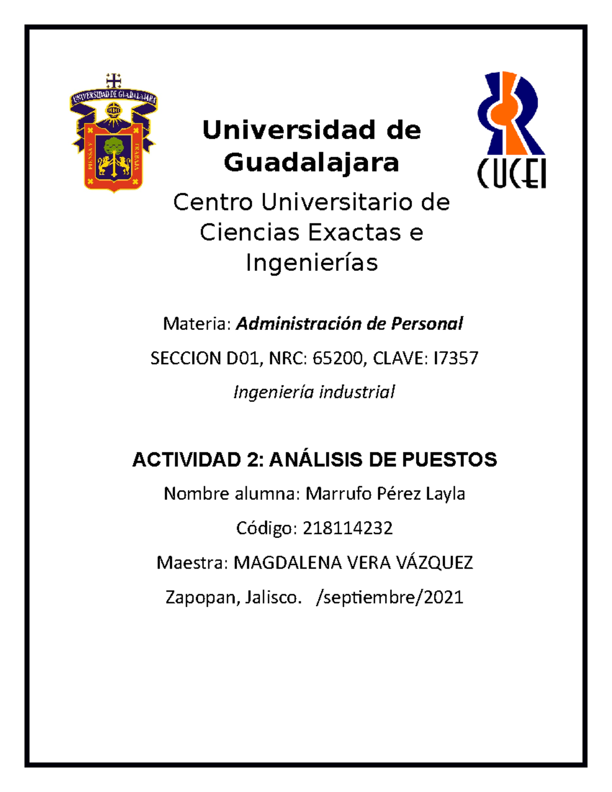 Analisis De Puesto De Un Contador De Costos Analisis De Puesto De Un 