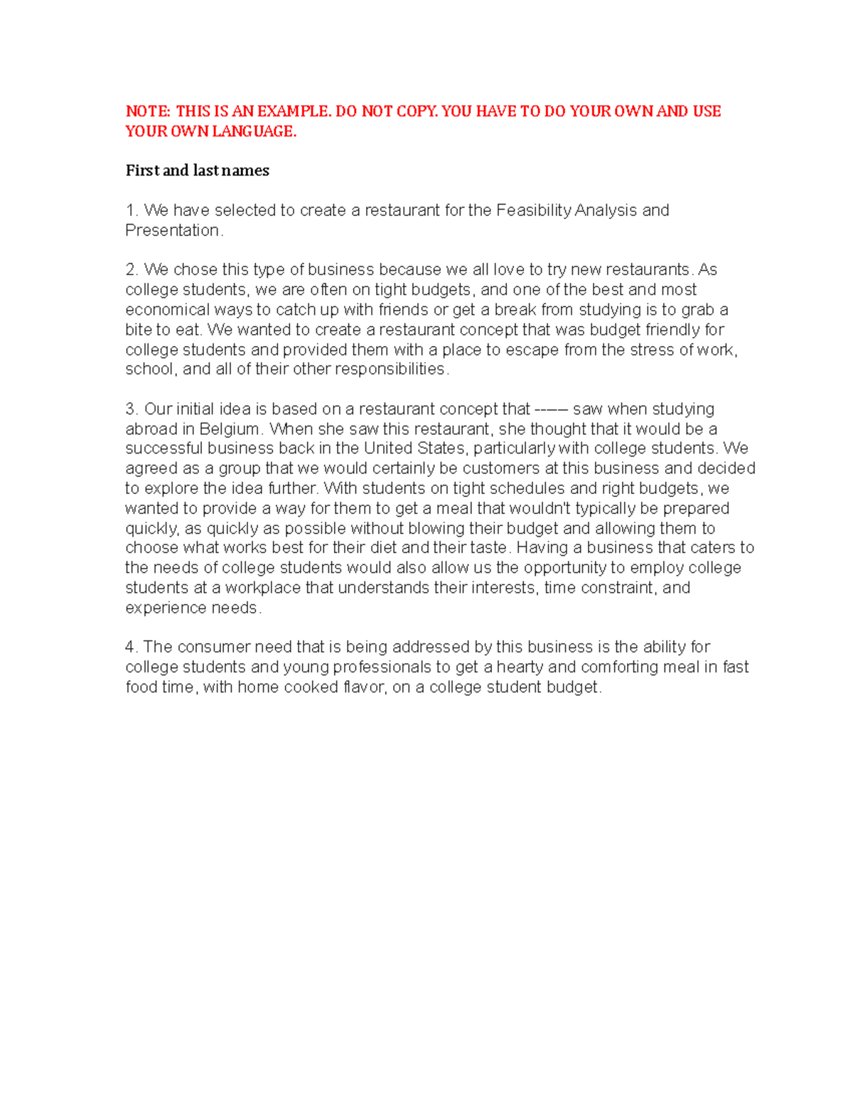 Welsh Accepted Formal MEM - NOTE: THIS IS AN EXAMPLE. DO NOT COPY. YOU ...